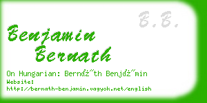benjamin bernath business card